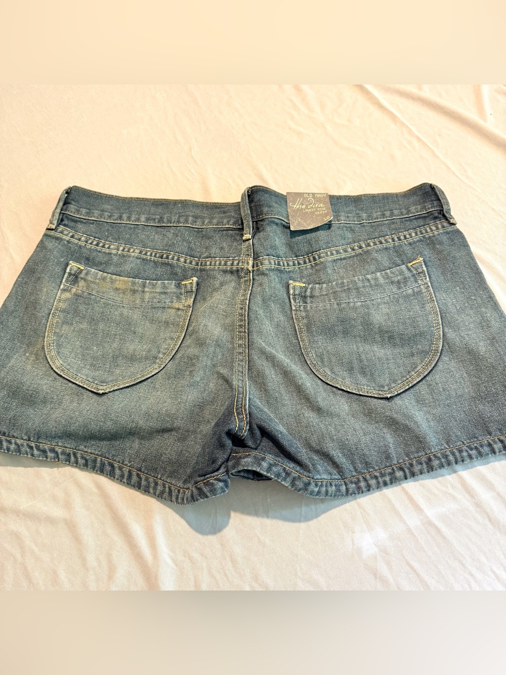 NWT Old Navy Diva Denim Shorts Women’s 10 Lowest Rise Y2K